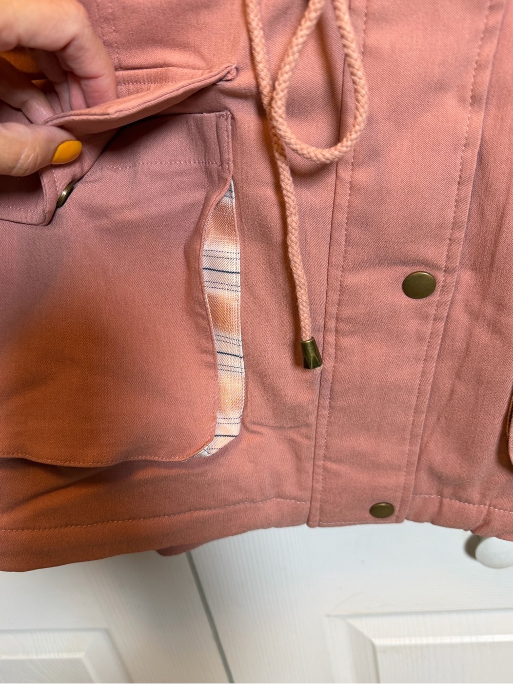 Eden Society NWT Pink Sherpa Lined Utility Parka Jacket Hooded Size L - Picture 2 of 16
